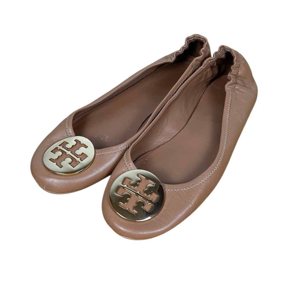 Tory Burch Leather Minnie Travel Ballet Flats - Picture 2 of 8